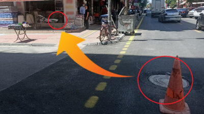 Rögar kapağı dehşeti! Bir anda fırladı