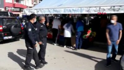 Doldu taştı! Manavlardaki yoğunluğa polis müdahalesi