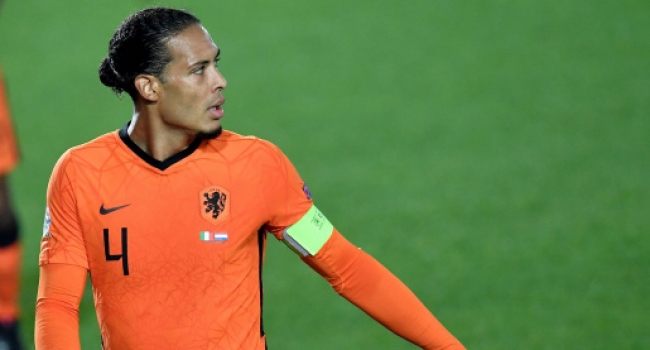 İngiltere Premier Lig ekibi Liverpool'un Hollandalı oyuncusu Virgil van Dijk,