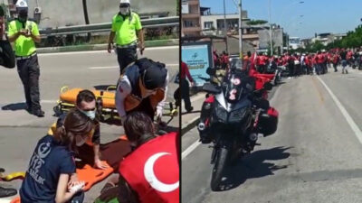 Bursa’da 19 Mayıs kortejinde kaza: 2 polis yaralandı