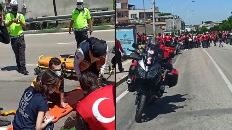 Bursa’da 19 Mayıs kortejinde kaza: 2 polis yaralandı