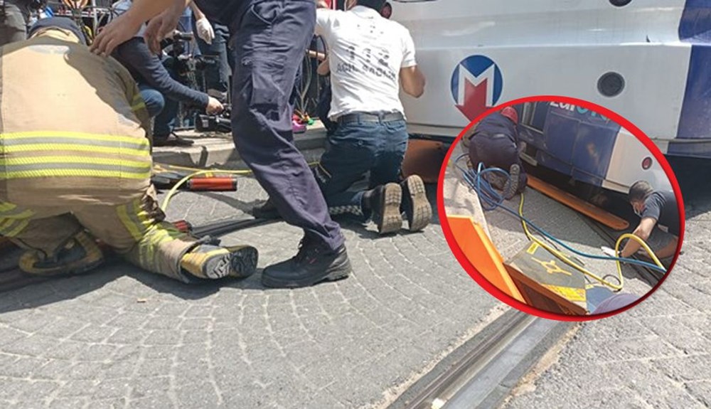 Karşıya geçmeye çalışıyordu! Durakta panik…