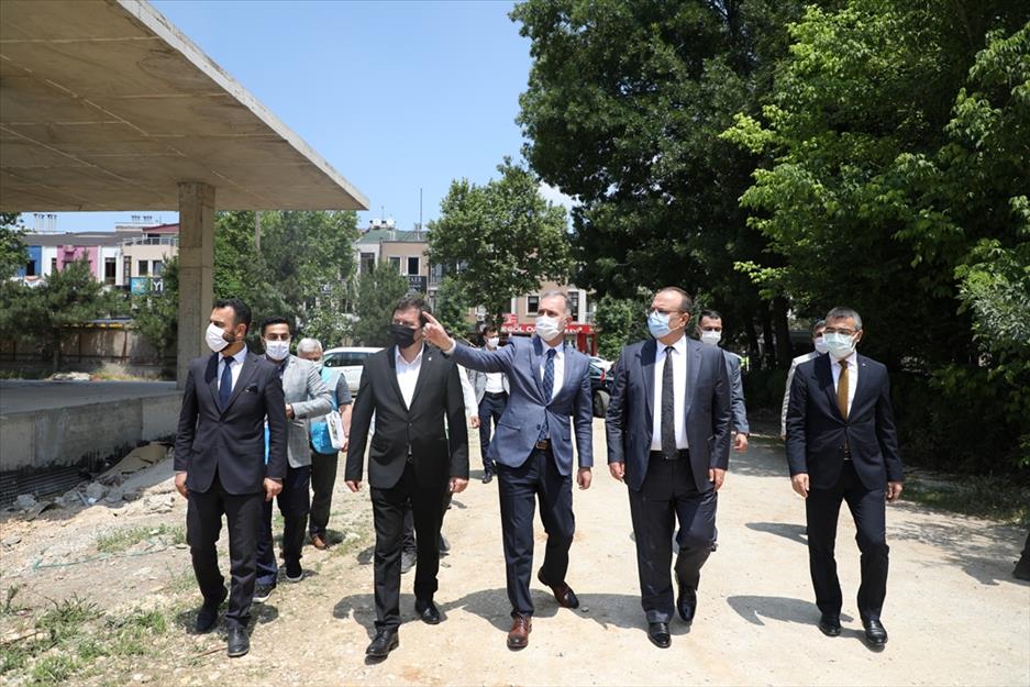 Vali Canbolat yeni belediye binası şantiyesini inceledi