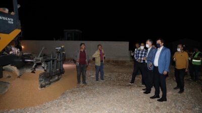 İnegöl’de yeni hayvan pazarında çalışmalar gece gündüz sürüyor