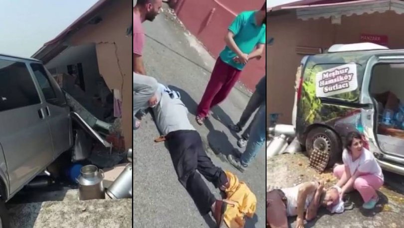 Minibüs dehşeti! Kalabalığın arasına daldı