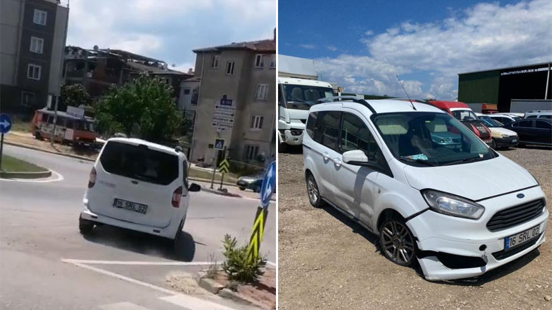 Yer: Bursa… Çalıntı araçla drift
