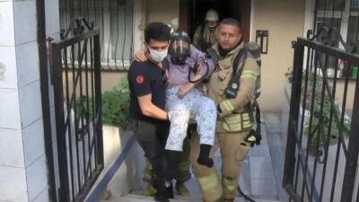 Yürekler ağza geldi! Yaşlı kadın böyle kurtarıldı