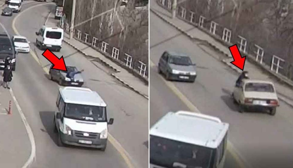 Art arda iki araç çarptı