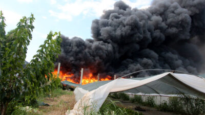 Geri dönüşüm fabrikasında yangın