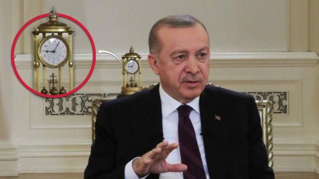 Cumhurbaşkanı Erdoğan’ın TRT yayınında dikkat çeken detay