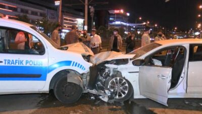 Bursa’da polise çarpan alkollü sürücü: Polis otosu tersten geliyor diye gördüm