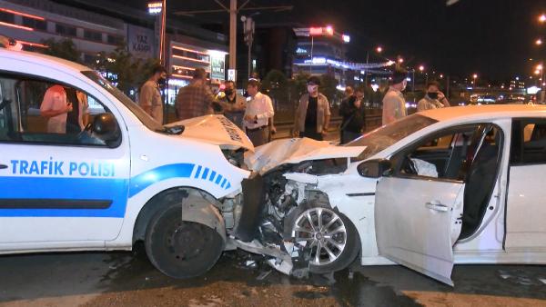 Bursa’da polise çarpan alkollü sürücü: Polis otosu tersten geliyor diye gördüm