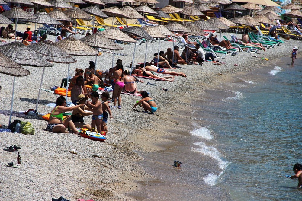 Bodrum’da sahiller doldu taştı