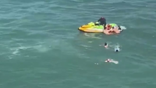 Boğulma tehlikesi geçiren 5 kişi kurtarıldı