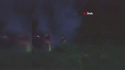 Havai fişek ormanı yaktı