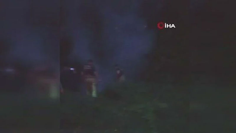 Havai fişek ormanı yaktı