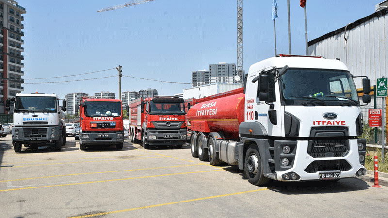 Bursa itfaiyesi Marmaris yolunda