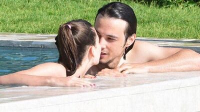 Havuzda romantizm… Sonunda hasret giderdiler!