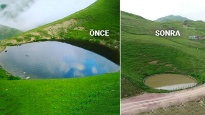 İşte Dipsiz Göl’ün son hali! ‘Çamur göl’ oldu