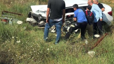 Bursa’da korkutan kaza! Bu araçtan sağ çıktılar…