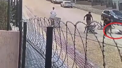 Bursa’da korkutan kaza! Taşlı yolda metrelerce savruldu