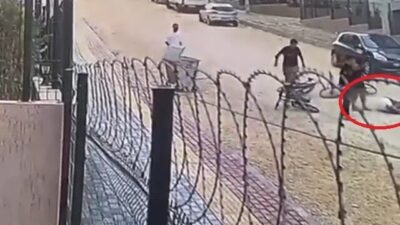 Bursa’da korkutan kaza! Taşlı yolda metrelerce savruldu