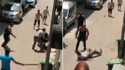 Görüntü Bursa’dan… Kendisini kovalayan adamı böyle yere serdi