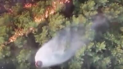 Helikopter pilotlarının çektiği görüntüler felaketin boyutunu gözler önüne seriyor