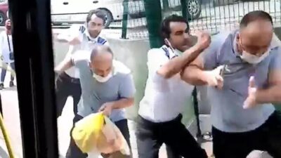 Halk otobüsü şoföründen yolcuya dayak!
