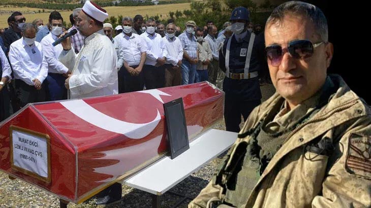 Görevi başında kalp krizi geçiren Uzman Çavuş Ekici toprağa verildi