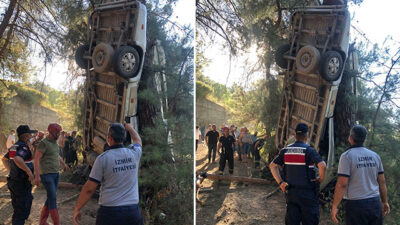 Minibüs şarampole devrildi! Ölü ve yaralılar var