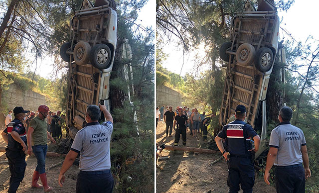 Minibüs şarampole devrildi! Ölü ve yaralılar var Minibüs şarampole devrildi! Ölü ve yaralılar var