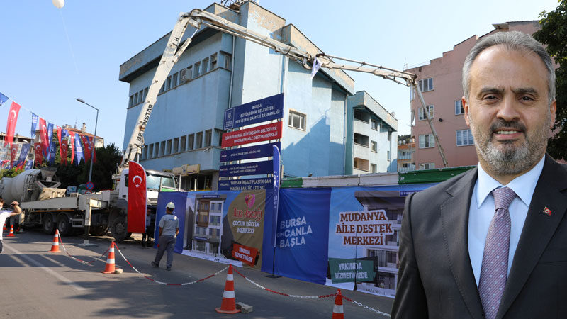 Bursa Büyükşehir Belediyesi, Mudanya’da hakkında riskli yapı raporu olduğu için