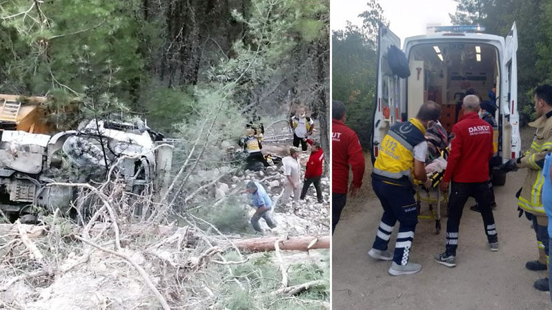 Bursa’da can pazarı Bursa’da sürücüsünün hakimiyetini kaybettiği hafriyat kamyonu kontrolden çıkarak yaklaşık 50