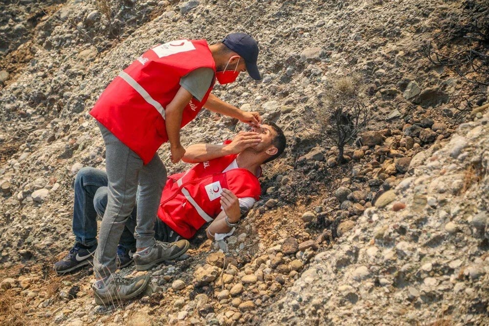 Orman yangınında gönüllülerin asılsız ihbar mesaisi Orman yangınında gönüllülerin asılsız ihbar mesaisi
