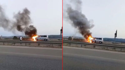 Bursa’da otobanda korku dolu anlar