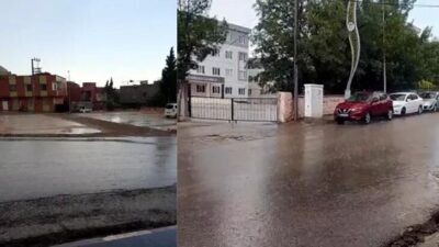 Aniden bastırdı! Sokaklar göle döndü