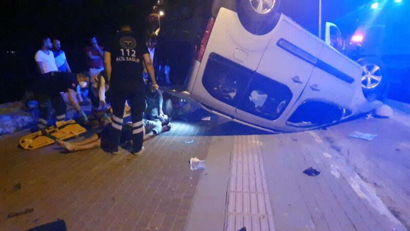 Bursa'nın Gemlik ilçesinde, takla atan kamyonetteki 1 kişi yaralandı.