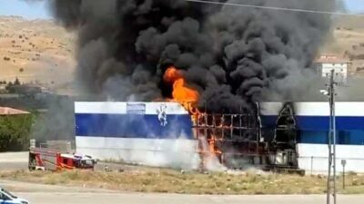 Ayran fabrikasında yangın