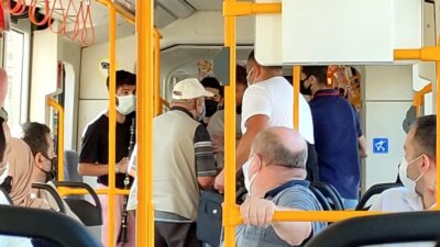 Bursa’da metroda gerginlik