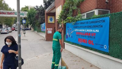 Bursa’da öğrencilerden aşı mesajı