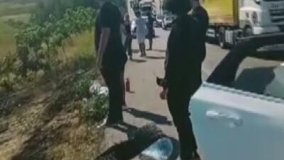 Bursa’da yangını gören aracını durdurup müdahale etti