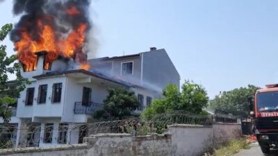 Bursa’da yemek molası verdiği esnada, tamir ettiği çatısı yandı