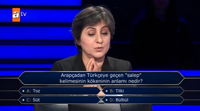 Kim Milyoner Olmak İster’de seyirciyi şaşkına çeviren salep sorusu