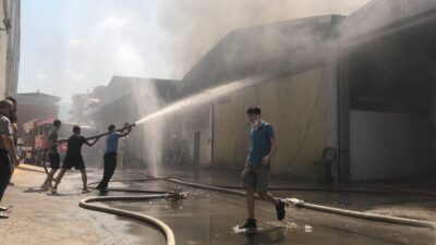 Bursa’da tekstil atölyesinde yangın!