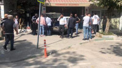 Bursa’da eczaneye arabayla girdi! Bakın neden yapmış?