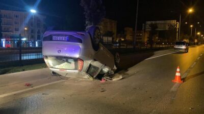 Bursa’da bu araçtan sağ çıktı!