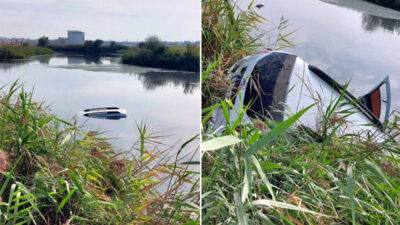 Bursa’da çaldıkları otomobili dereye attılar