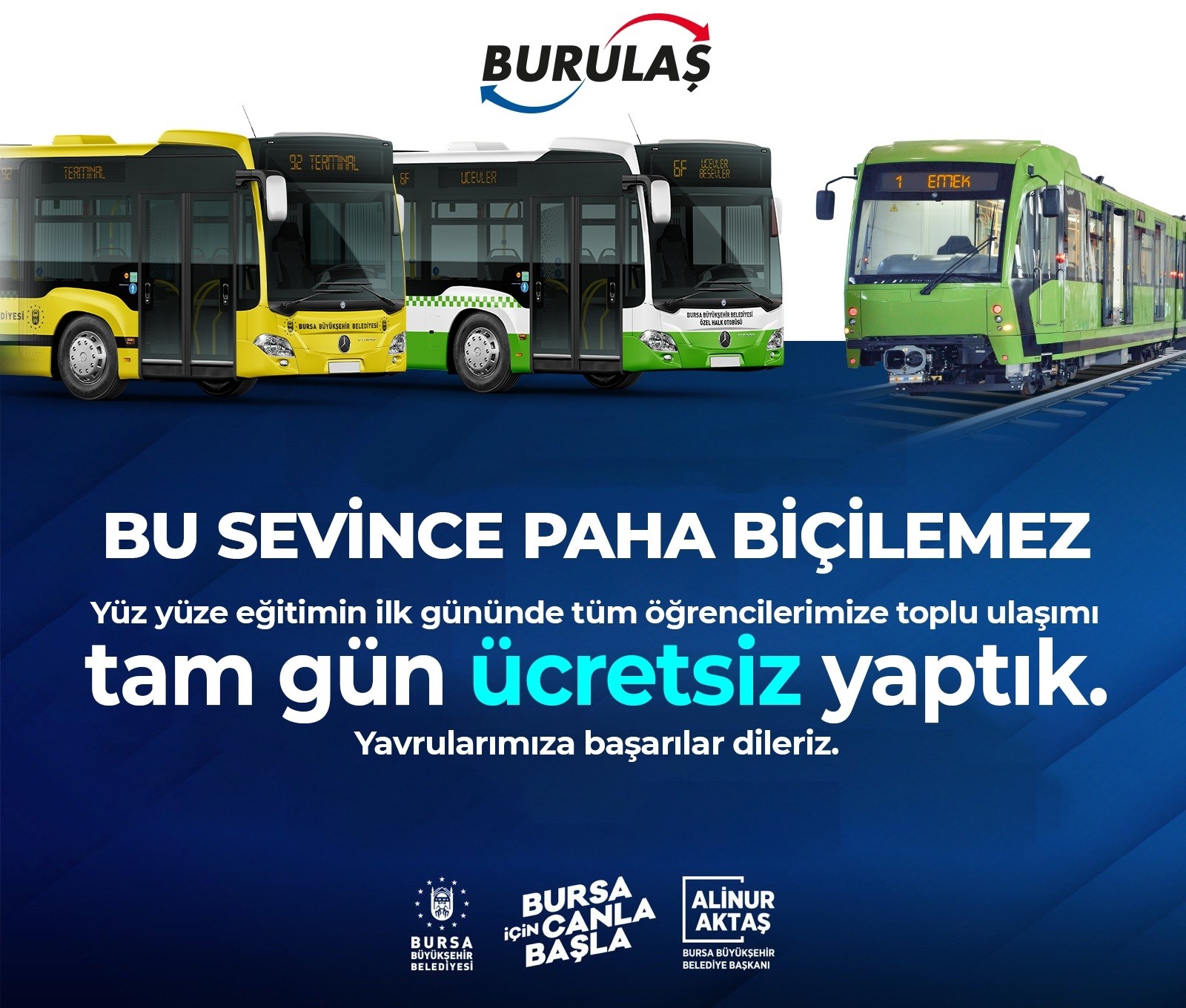 Bursa’da okula ulaşım ilk gün ücretsiz Bursa’da okula ulaşım ilk gün ücretsiz