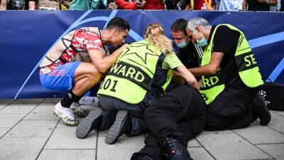 Ronaldo’nun şutu güvenlik görevlisini bayılttı